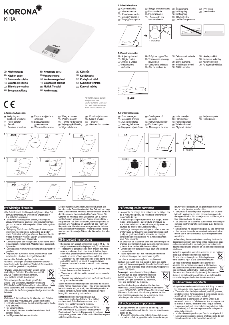 Page n°1 - Manuel utilisateur Korona Kira