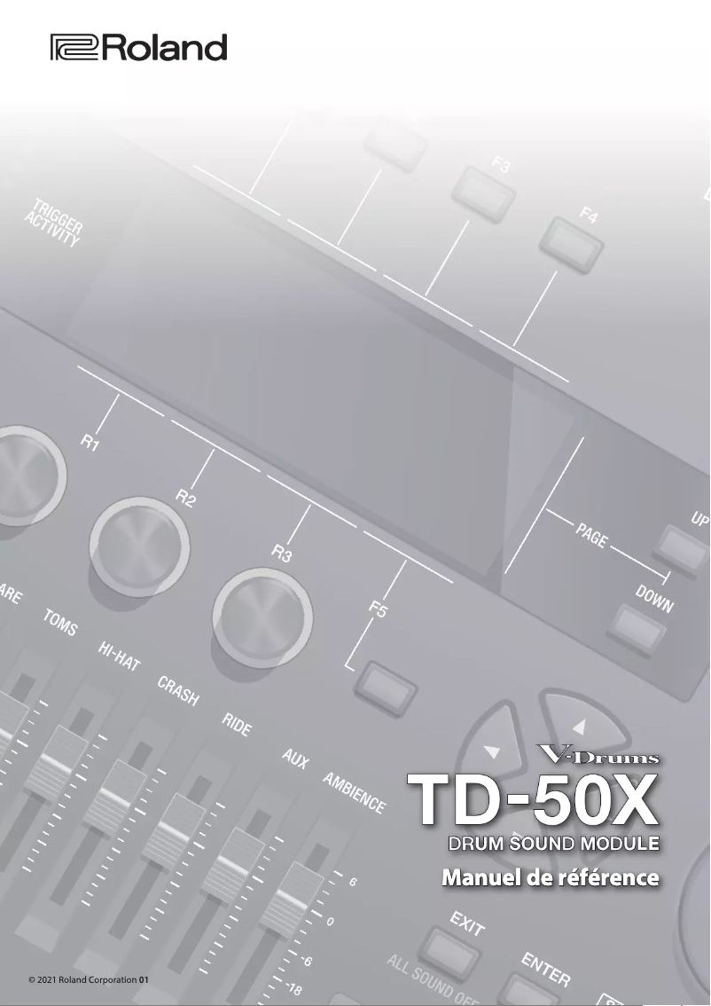 Page n°1 - Manuel utilisateur Roland TD-50X