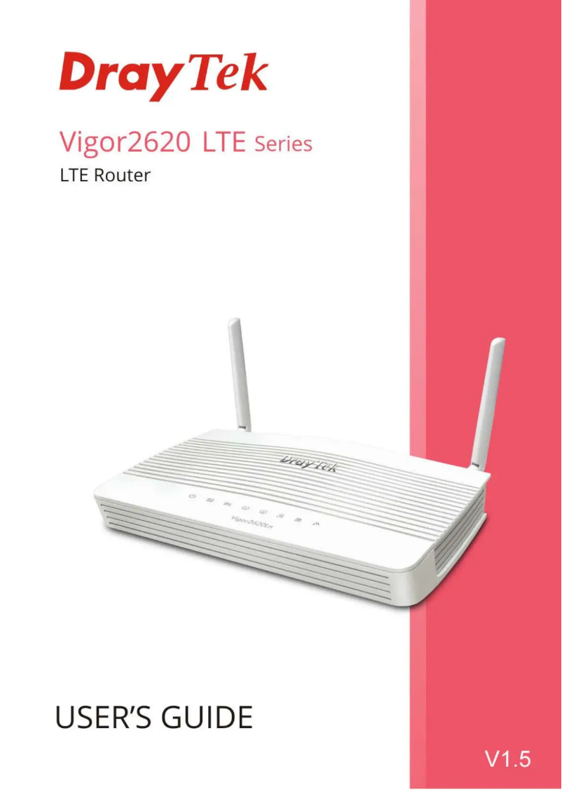 Page n°1 - Manuel utilisateur Draytek Vigor 2620 LTE