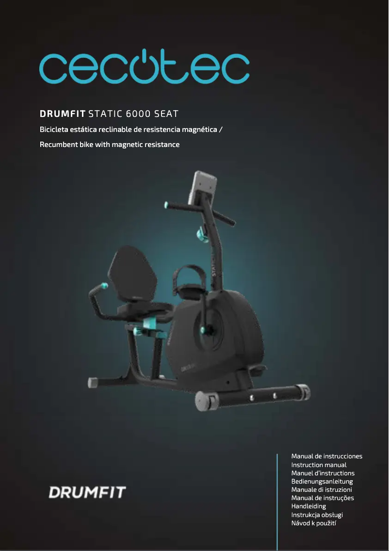 Page 1 de la notice Manuel utilisateur Cecotec DrumFit Static 6000 Seat