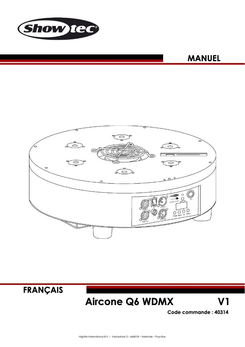 Image de la première page du manuel de l'appareil Aircone Q6