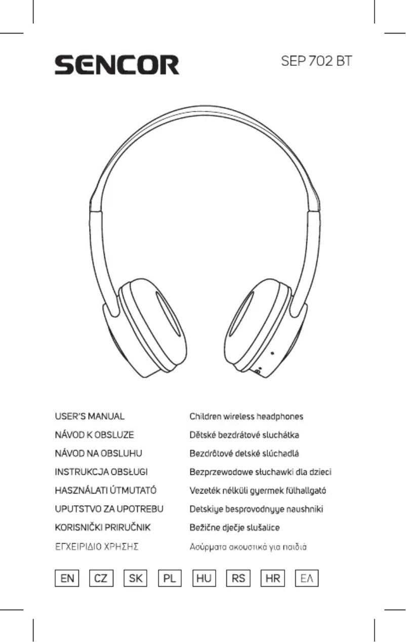 Page n°1 - Manuel utilisateur Sencor SEP 702BT