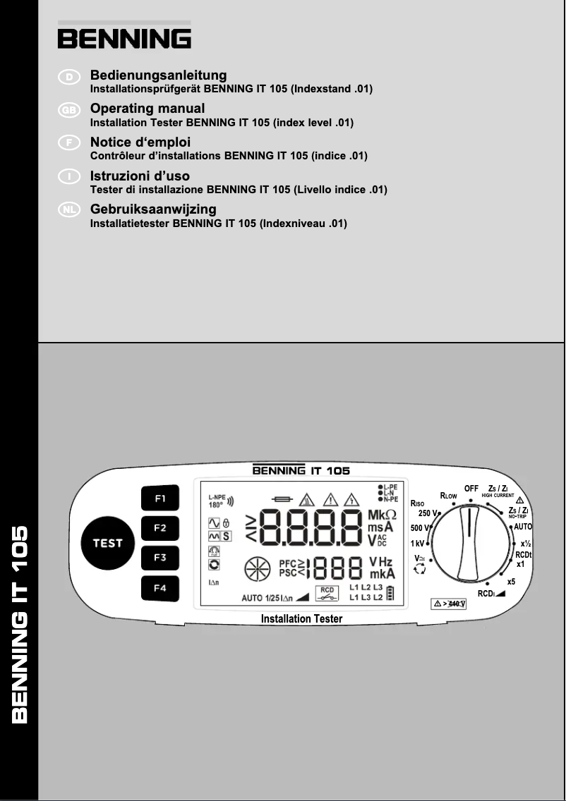 Image de la première page du manuel de l'appareil IT 105