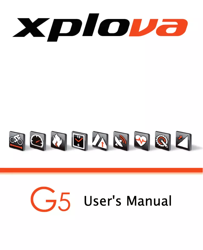 Página 1 del manual Manual de usuario Xplova G5
