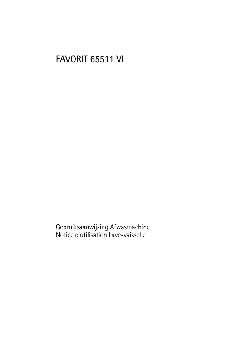 Image de la première page du manuel de l'appareil F65511VI