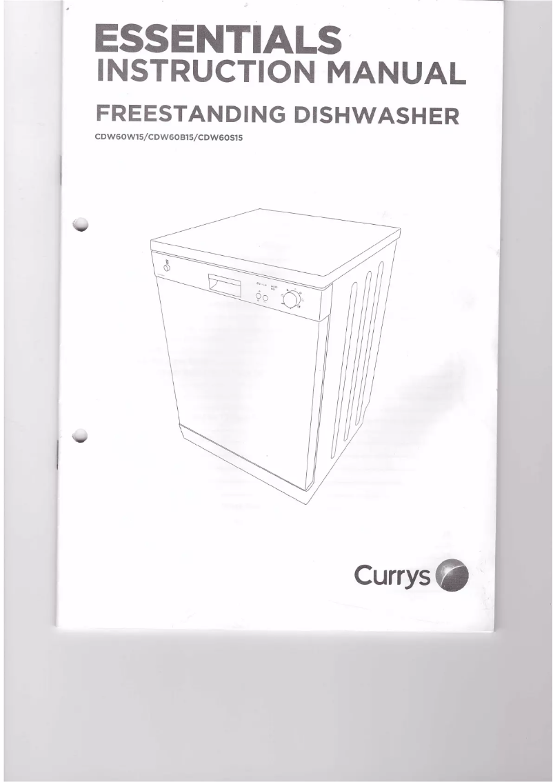 Page 1 de la notice Manuel utilisateur Currys Essentials CDW60B15