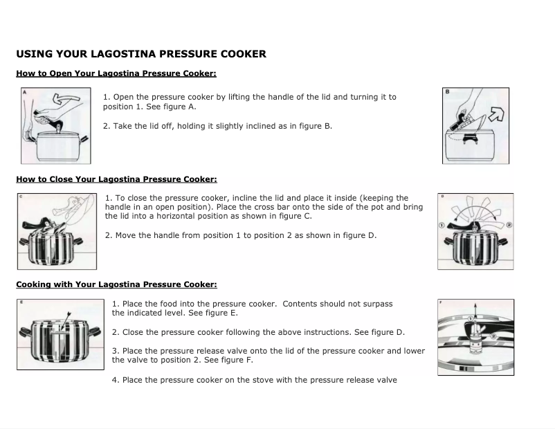 Page 1 de la notice Manuel utilisateur Lagostina Domina