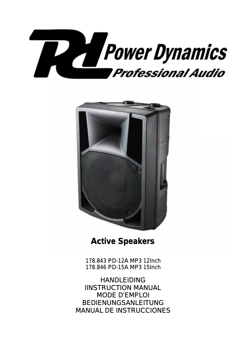 Page 1 de la notice Manuel utilisateur Skytec Active Speaker 178.846