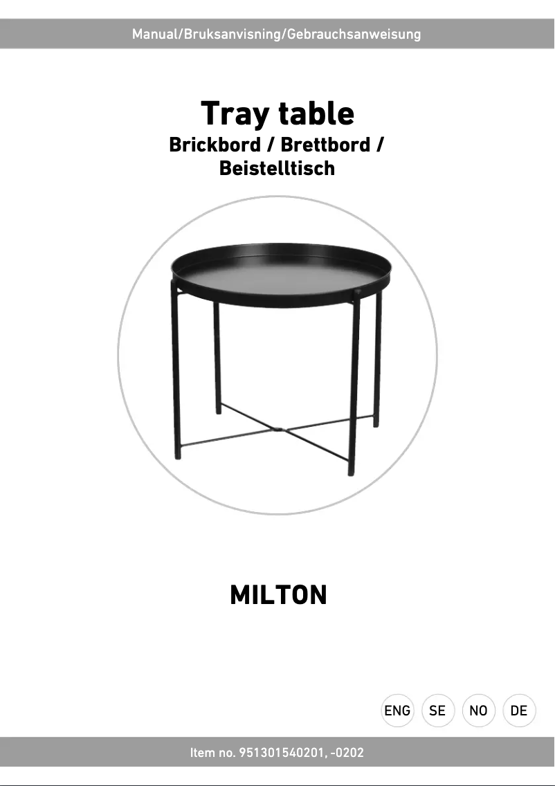 Page 1 de la notice Manuel utilisateur Rusta Milton