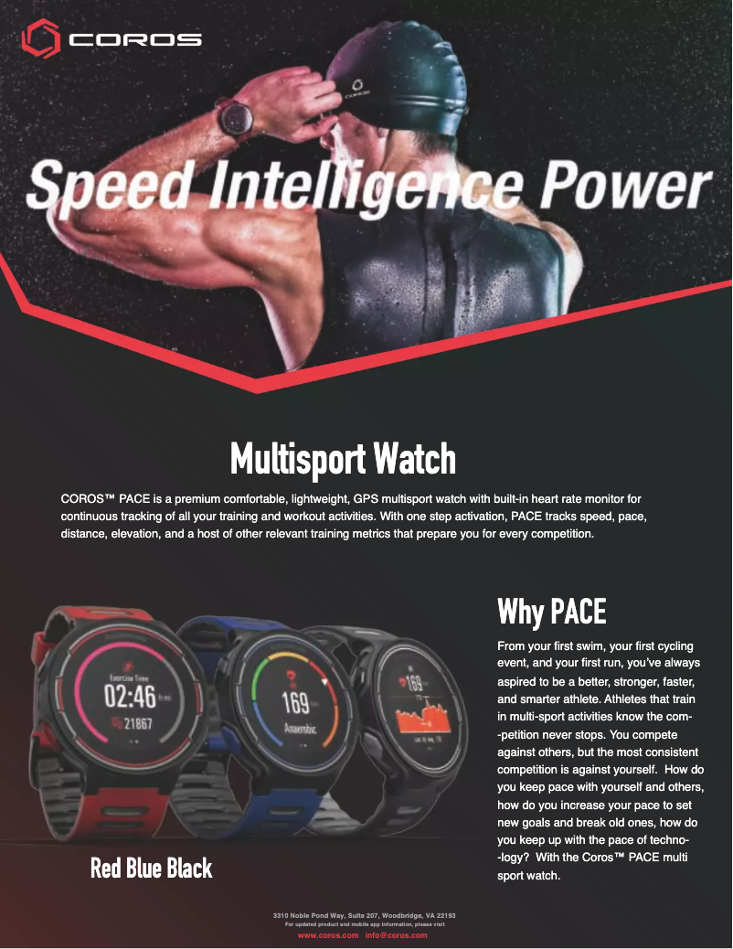 Página 1 del manual Manual de usuario Coros Pace