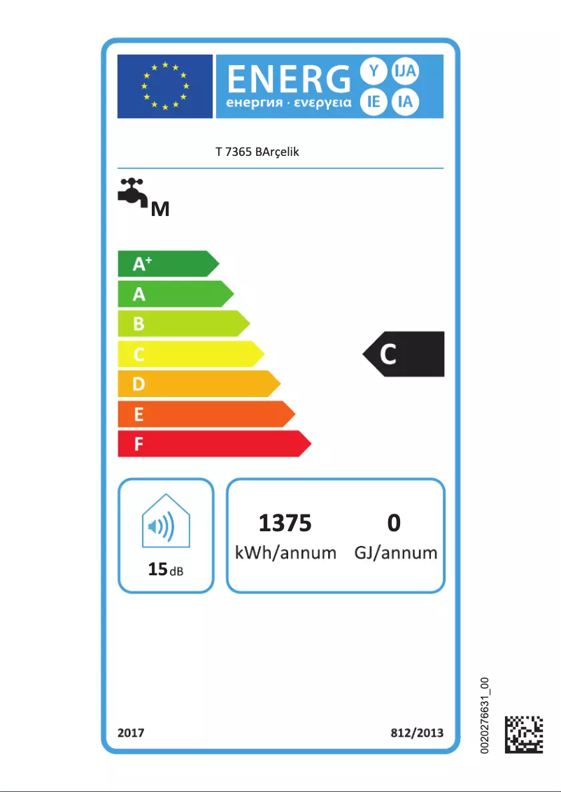 Image de la première page du manuel de l'appareil T 7365 B