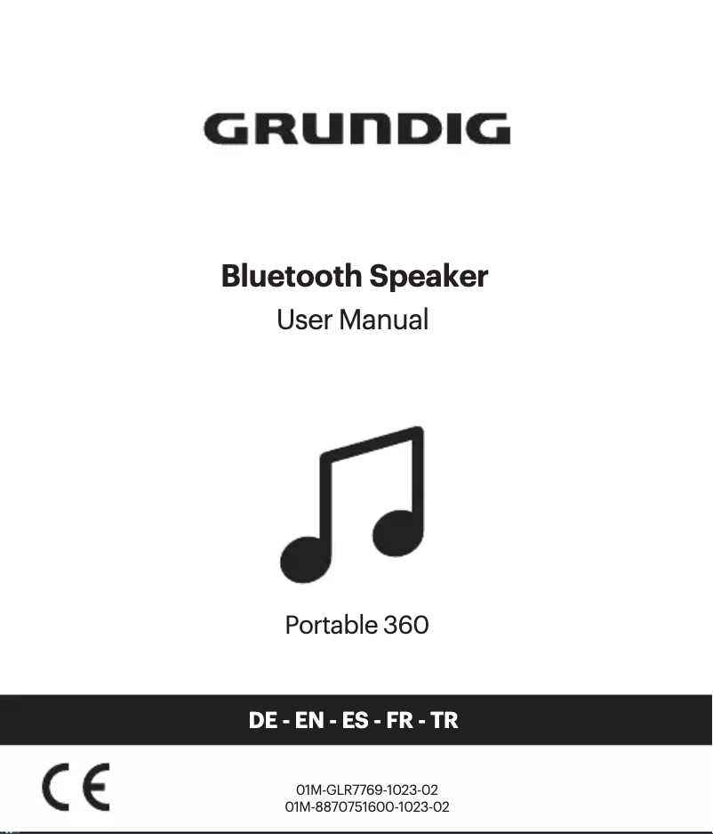 Página 1 del manual Manual de usuario Grundig Portable 360