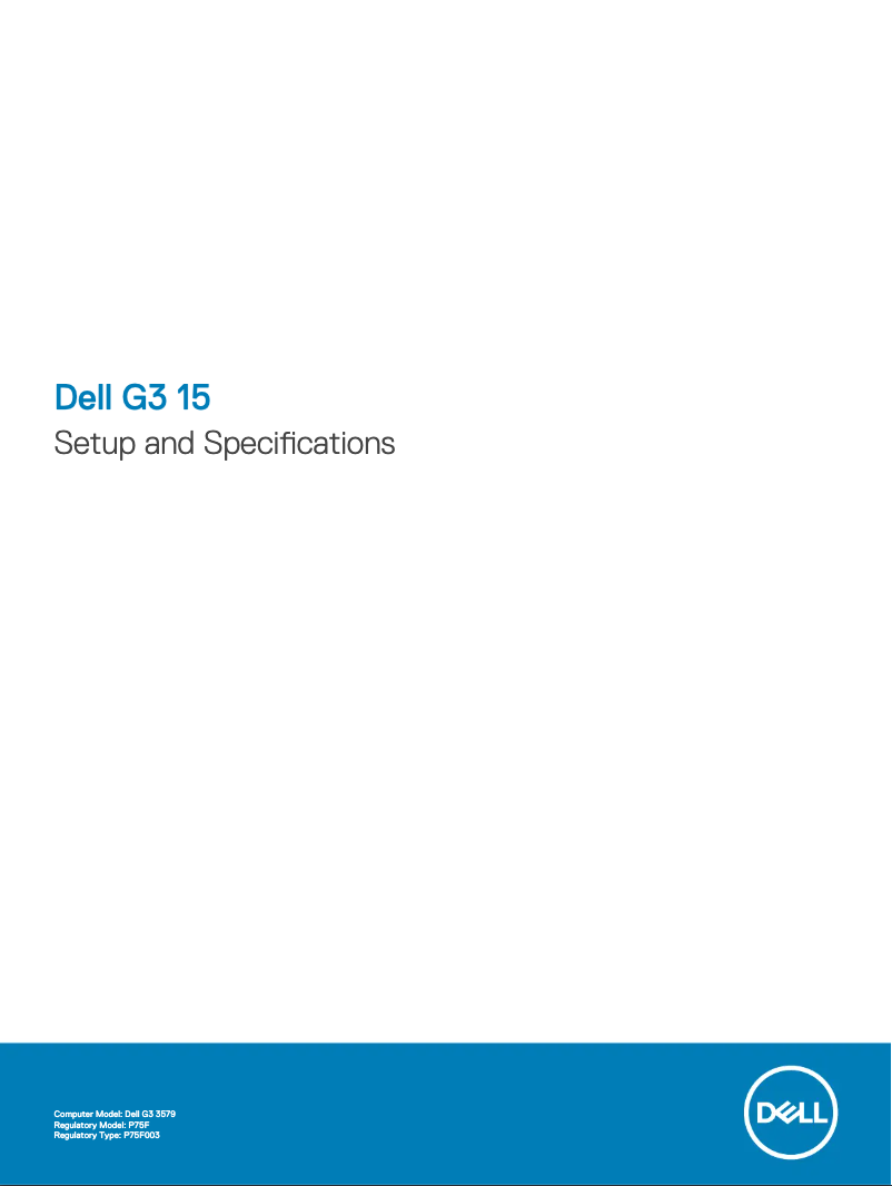 Page 1 de la notice Manuel utilisateur Dell G3 15