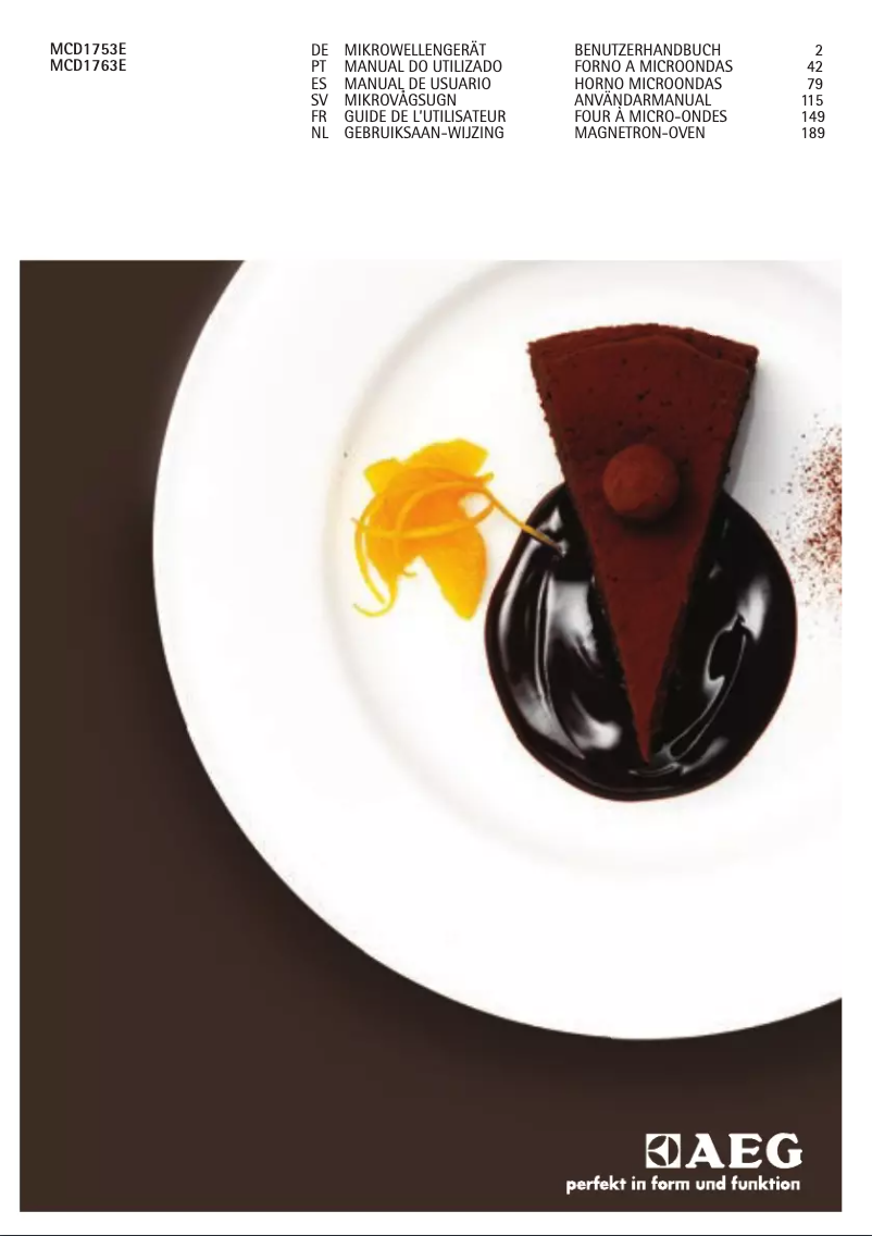 Página 1 del manual Manual de usuario AEG MCD1763E-M
