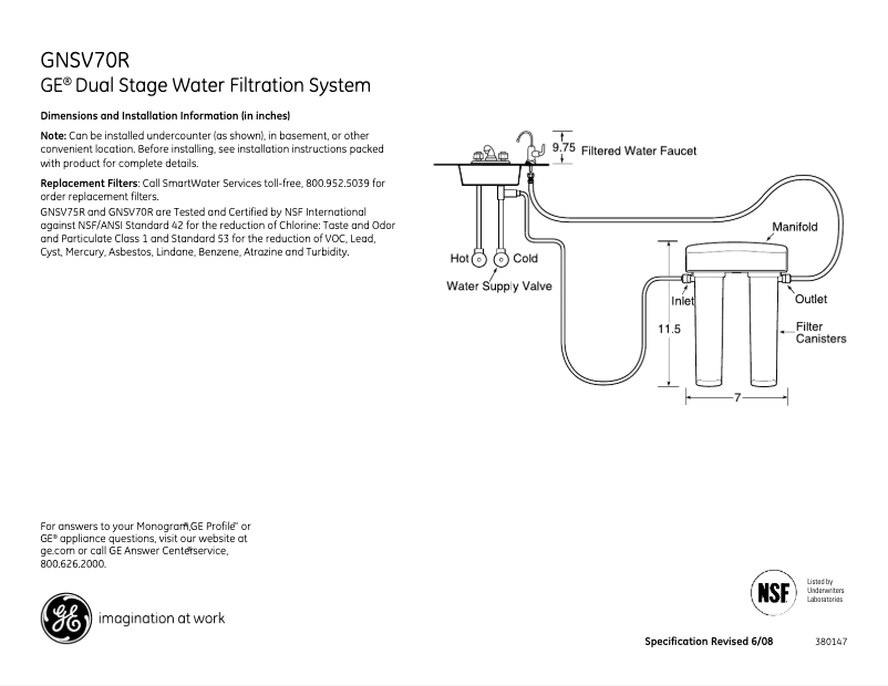 Image de la première page du manuel de l'appareil GNSV70RBL