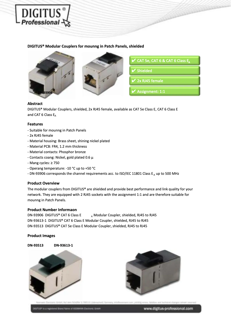 Image de la première page du manuel de l'appareil DN-93906