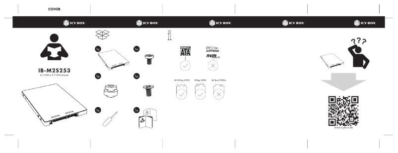 Page 1 de la notice Manuel utilisateur Icy Box IB-M2S253