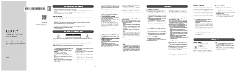 Página 1 del manual Manual de usuario LG 65UQ8150PSB