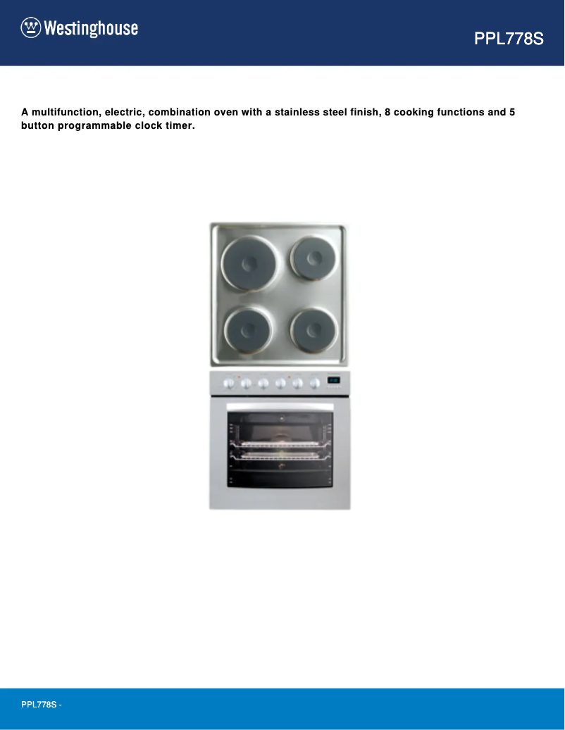 Image de la première page du manuel de l'appareil PPL778S