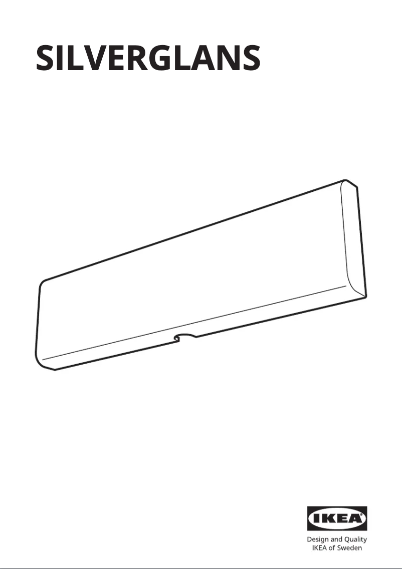 Page 1 de la notice Manuel utilisateur Ikea SILVERGLANS 605.233.60