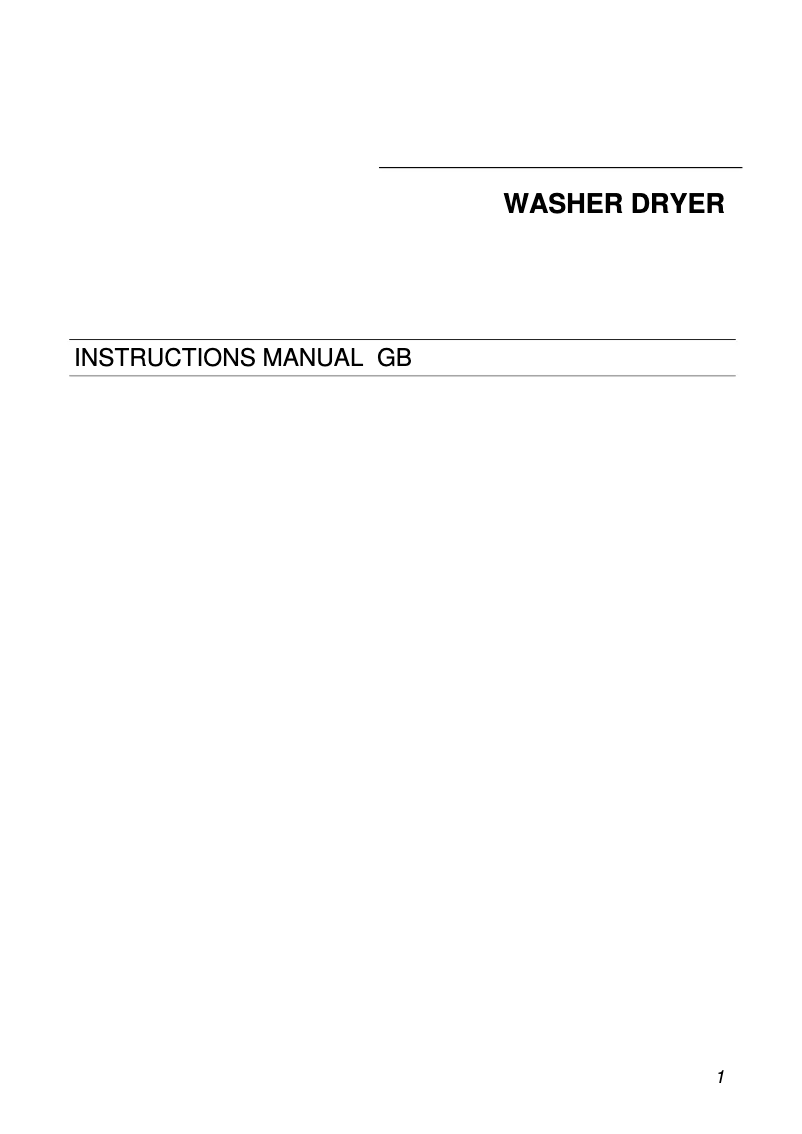 Page n°1 - Manuel utilisateur Whirlpool AWG 345/4