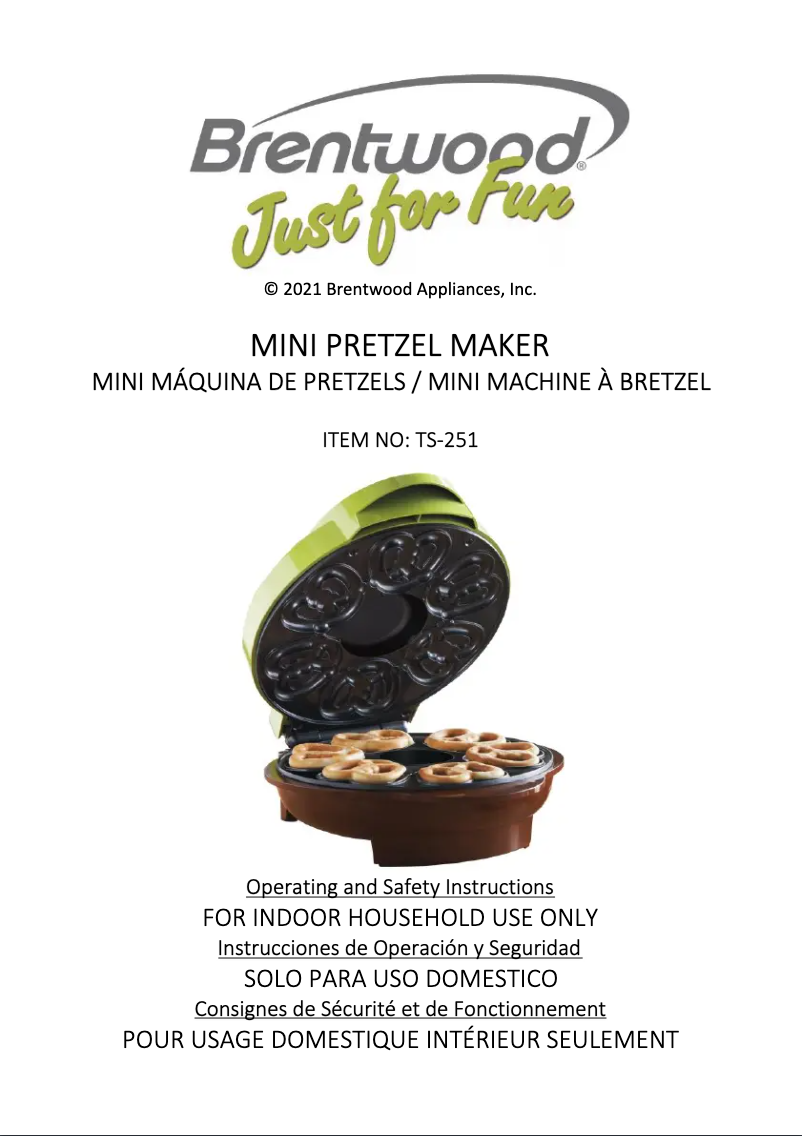 Page n°1 - Manuel utilisateur Brentwood TS-251