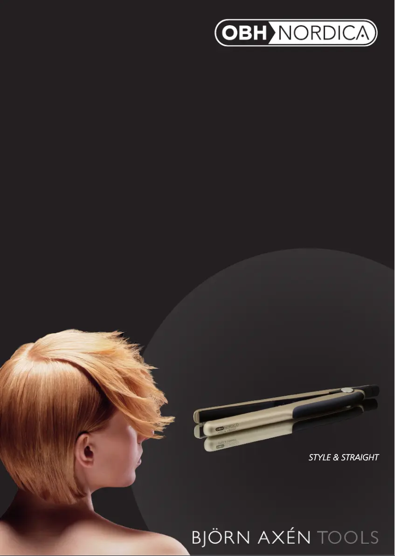 Page 1 de la notice Manuel utilisateur OBH Nordica Style & Straight