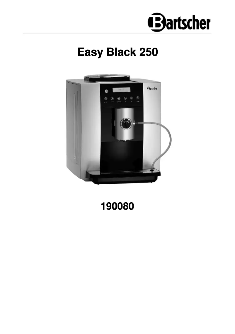 Page 1 de la notice Manuel utilisateur Bartscher Easy Black 250