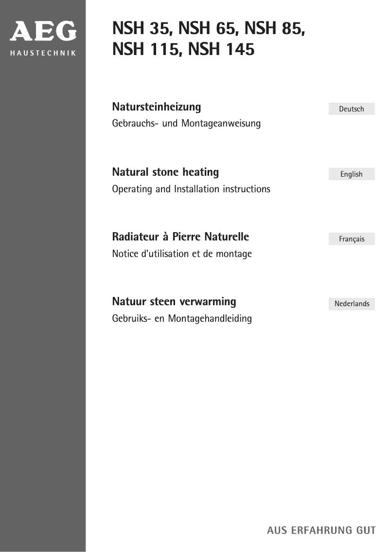 Imagen de la primera página del manual del dispositivo NSH 65