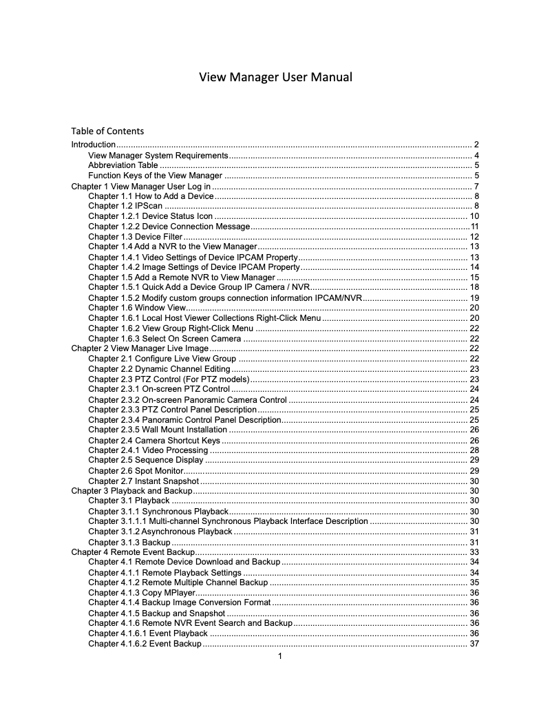 Image de la première page du manuel de l'appareil TV-IP1514PI