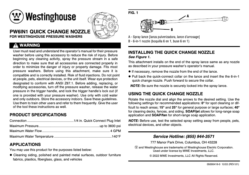 Image de la première page du manuel de l'appareil PW6IN1