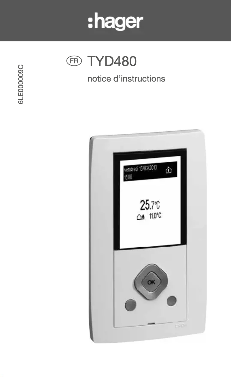 Page n°1 - Manuel utilisateur Hager TYD480