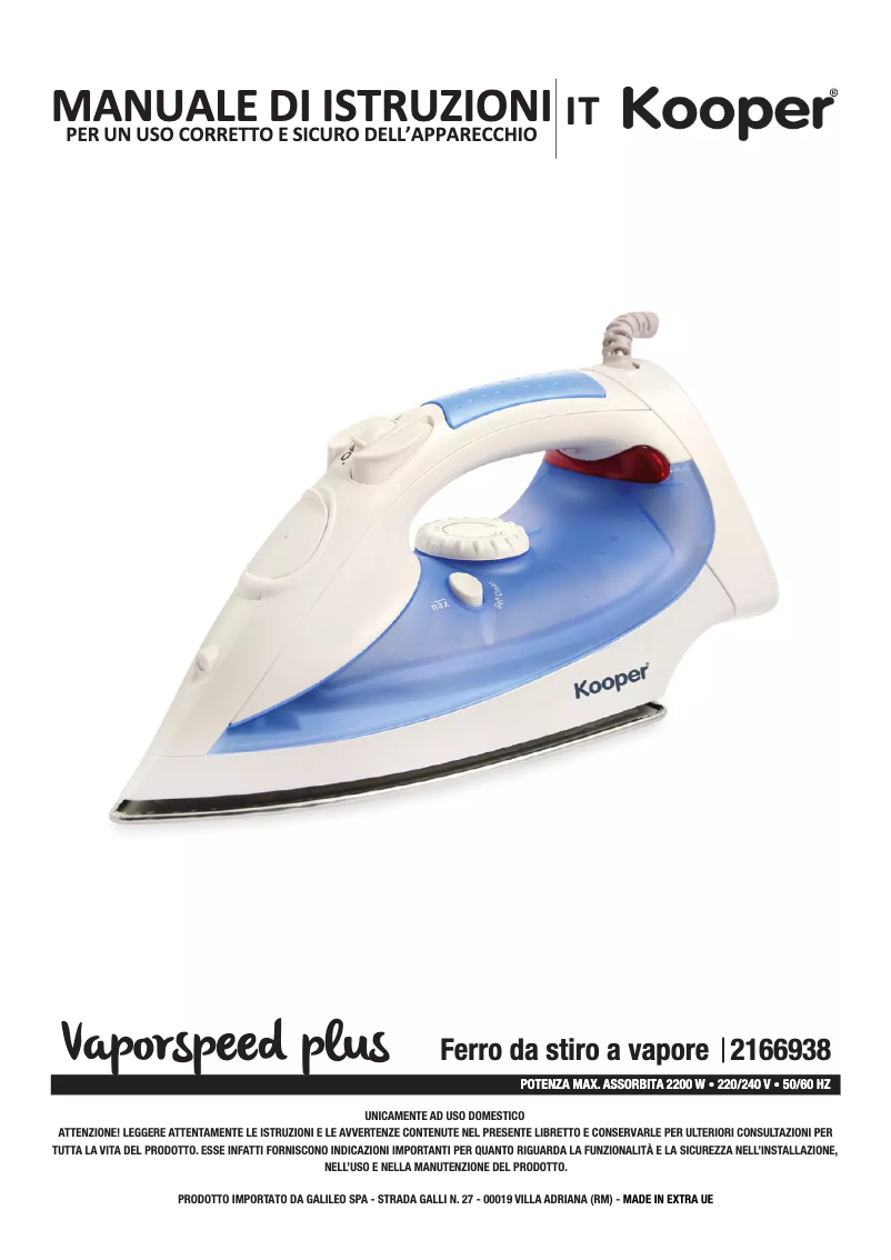 Page n°1 - Manuel utilisateur Kooper 2166938