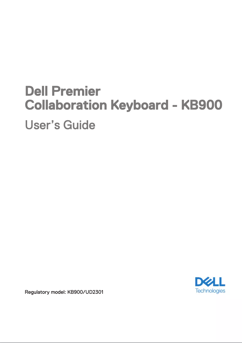 Image de la première page du manuel de l'appareil KB900