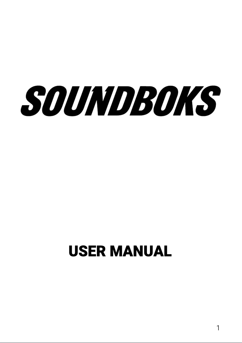 Page 1 de la notice Manuel utilisateur SOUNDBOKS Gen. 1
