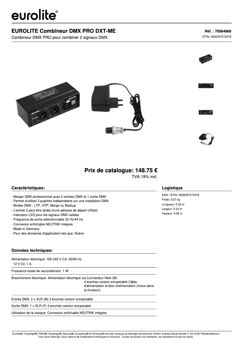 Image de la première page du manuel de l'appareil DXT-ME PRO