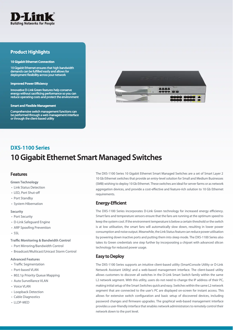 Image de la première page du manuel de l'appareil DXS-1100-16SC