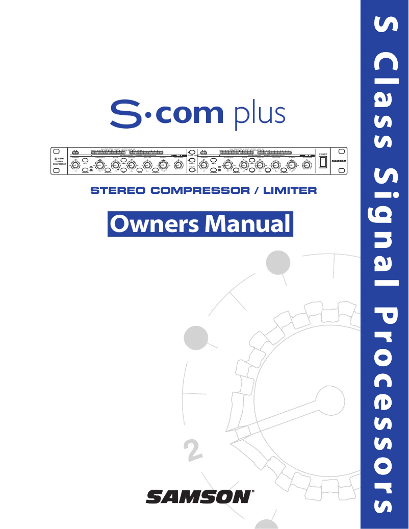 Page 1 of the manual User Manual Samson S-com plus