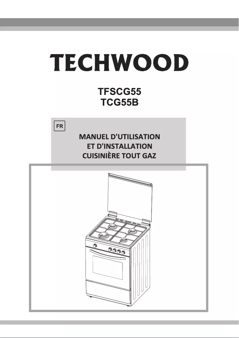 Page 1 de la notice Manuel utilisateur Techwood TCG55B