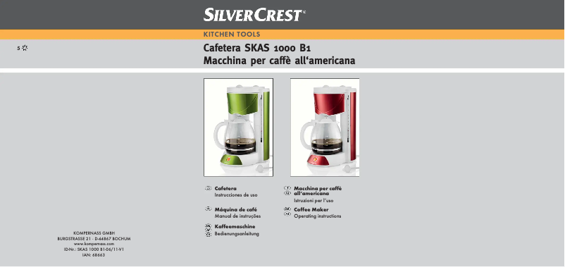 Page n°1 - Manuel utilisateur SilverCrest SKAS 1000 B1