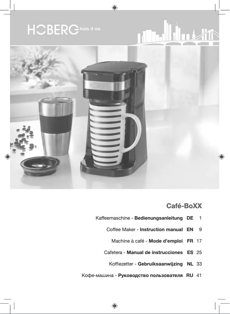 Page n°1 - Manuel utilisateur BEEM Café-BoXX