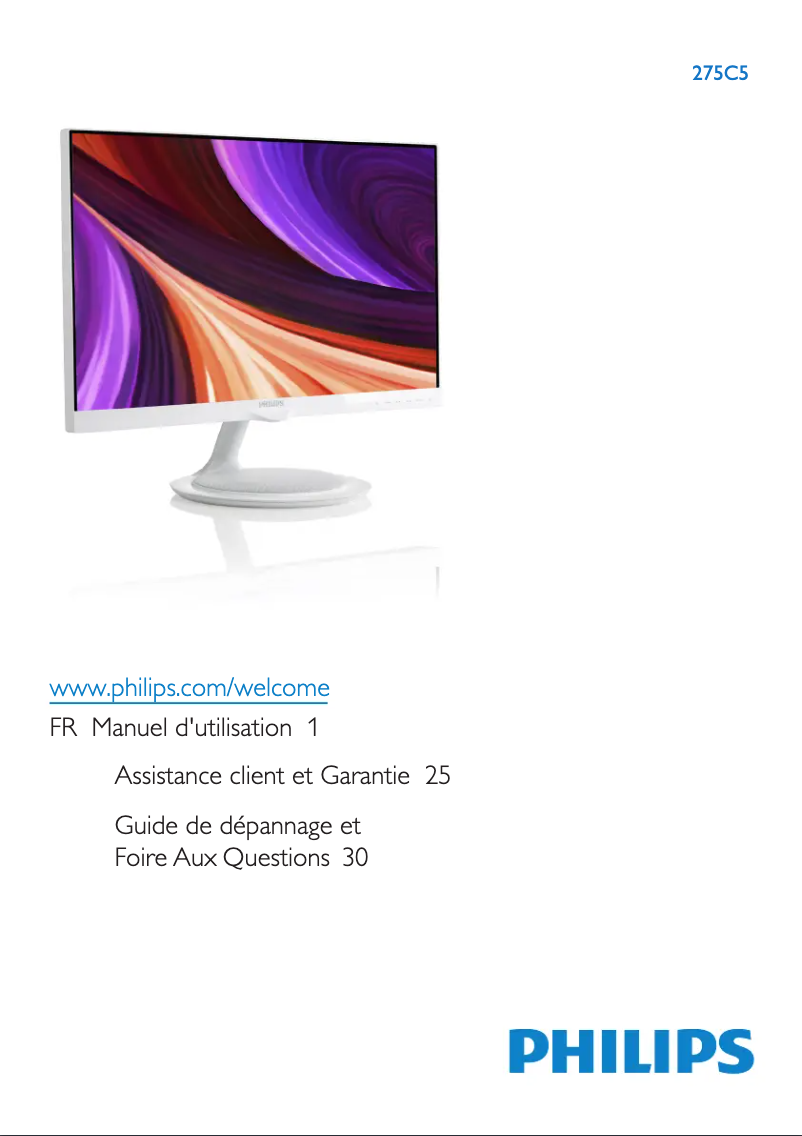 Image de la première page du manuel de l'appareil Brilliance 275C5QHAB