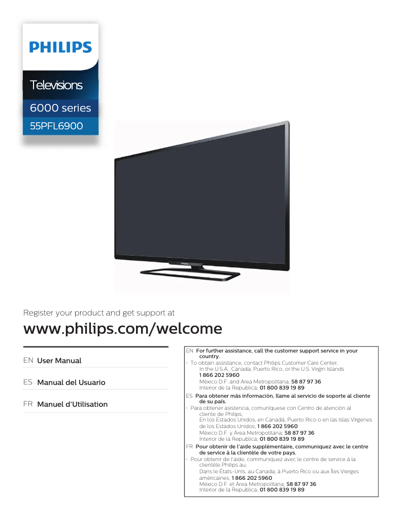 Page n°1 - Manuel utilisateur Philips 55PFL6900