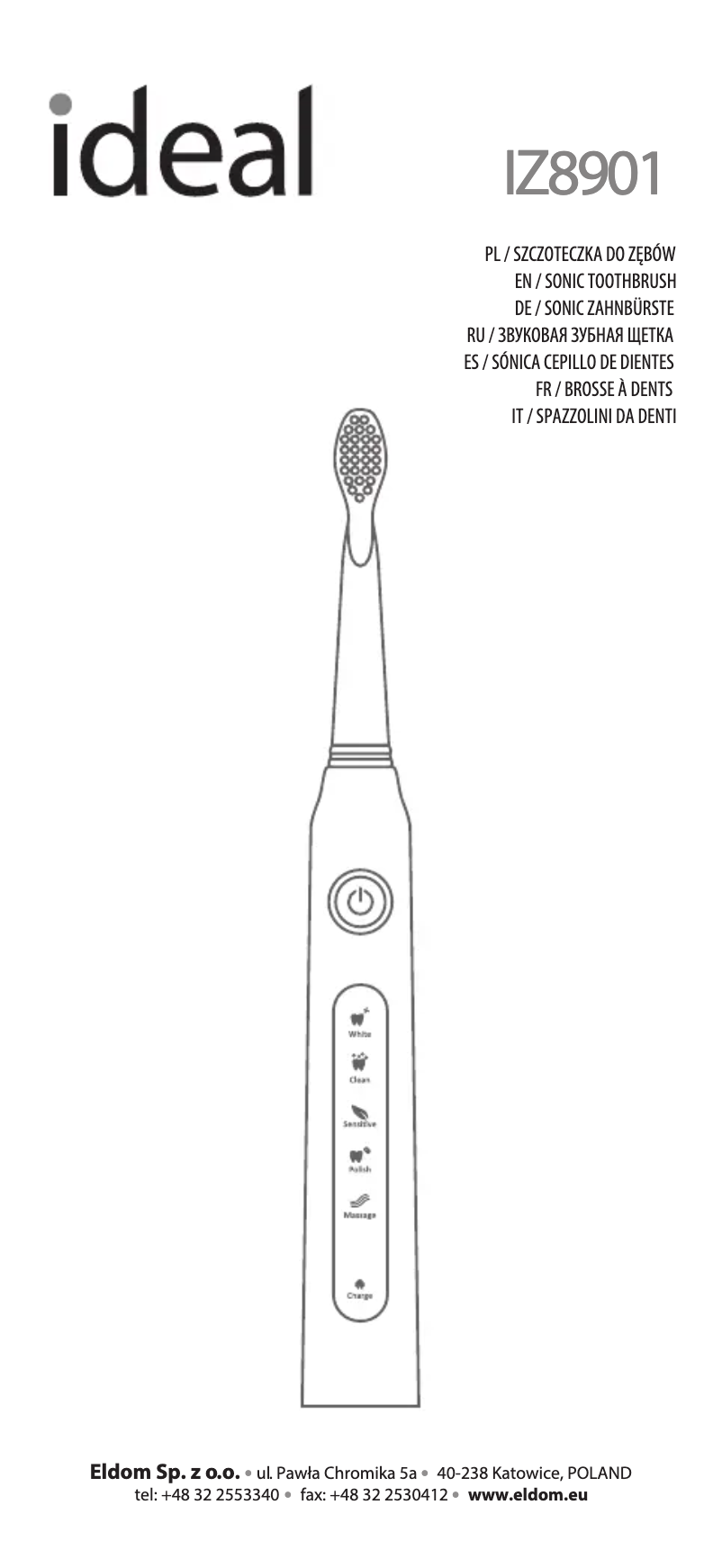 Page 1 de la notice Manuel utilisateur Eldom IDEAL IZ8901