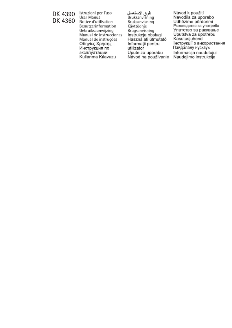 Page n°1 - Manuel utilisateur AEG-Electrolux DK 4390 M