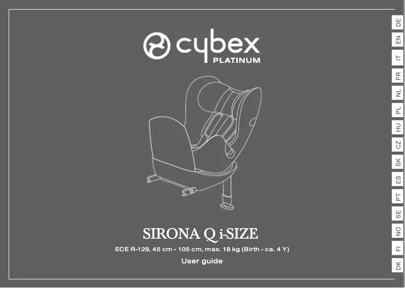 Page 1 de la notice Manuel utilisateur Cybex Sirona Q i-Size