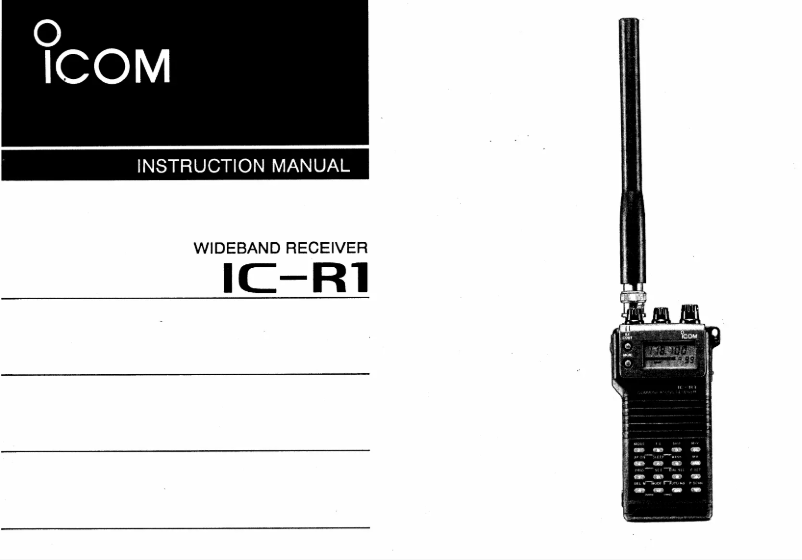 Page n°1 - Manuel utilisateur ICOM IC-R1