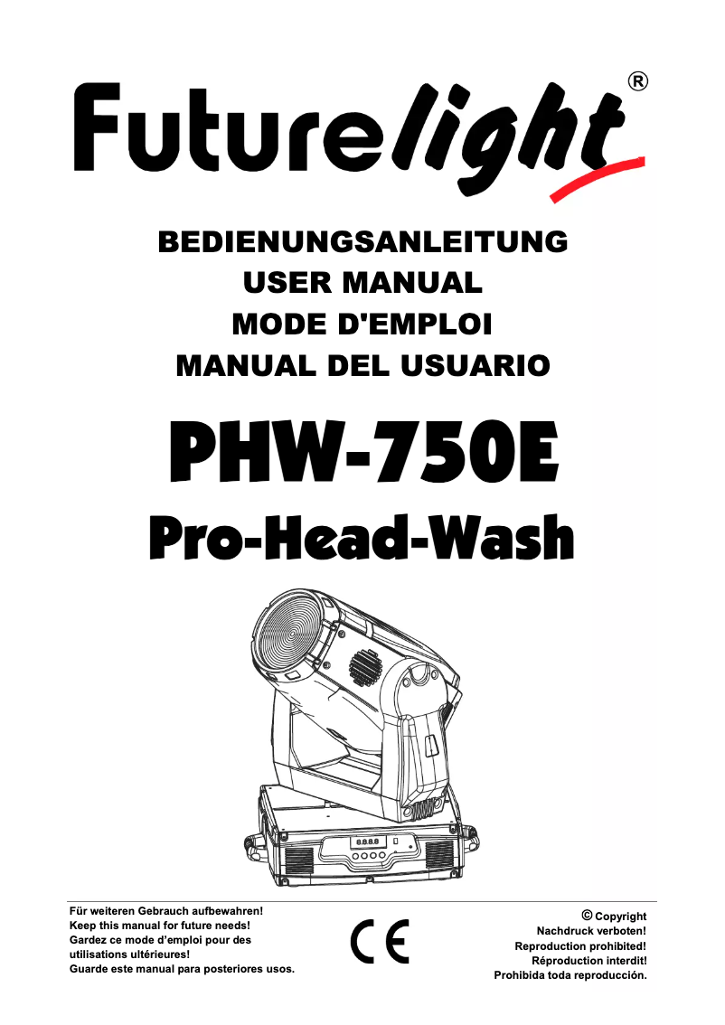 Page n°1 - Manuel utilisateur Futurelight PHW-750E