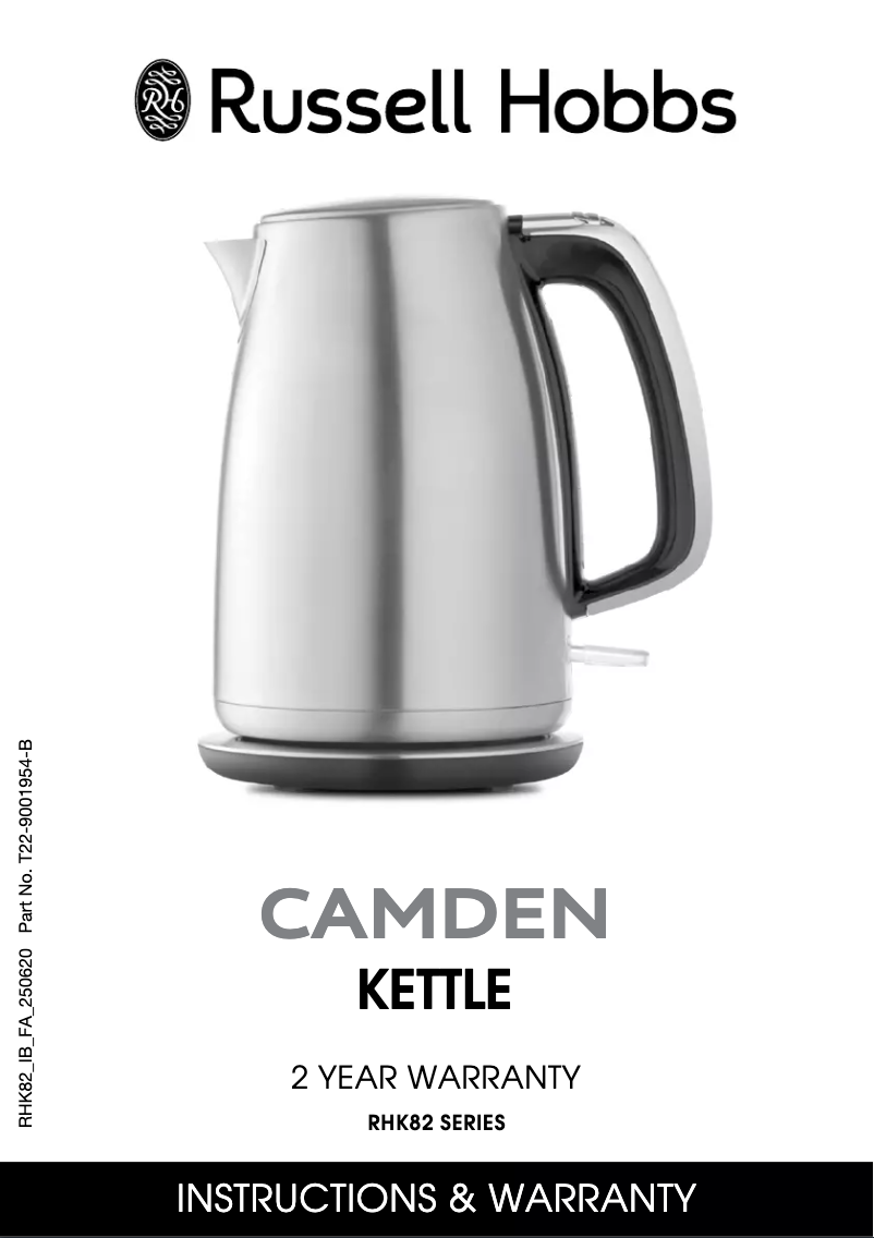 Page 1 de la notice Manuel utilisateur Russell Hobbs Camden RHK82