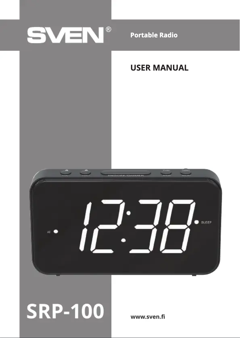 Page 1 de la notice Manuel utilisateur Sven SRP-100